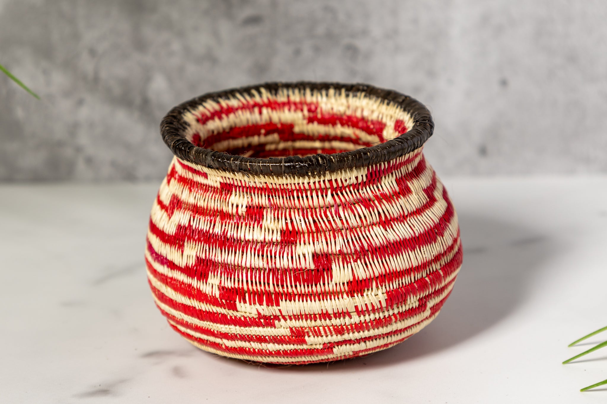 Small Red And White Staircase Rainforest Basket