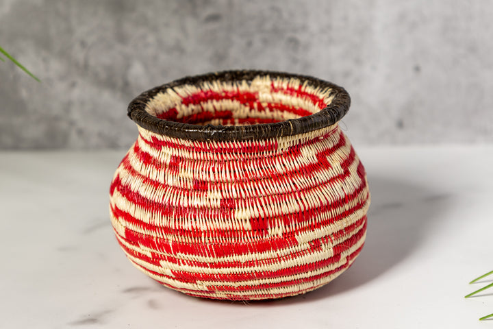 Small Red And White Staircase Rainforest Basket