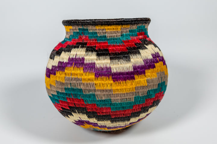 Rainbow Woven Basket