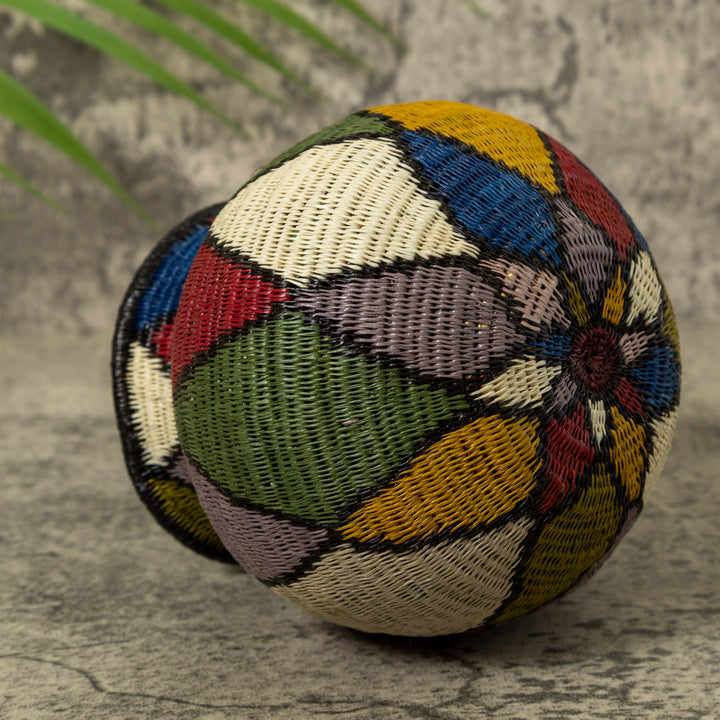 Multi-Color Diamond Design Rainforest Basket