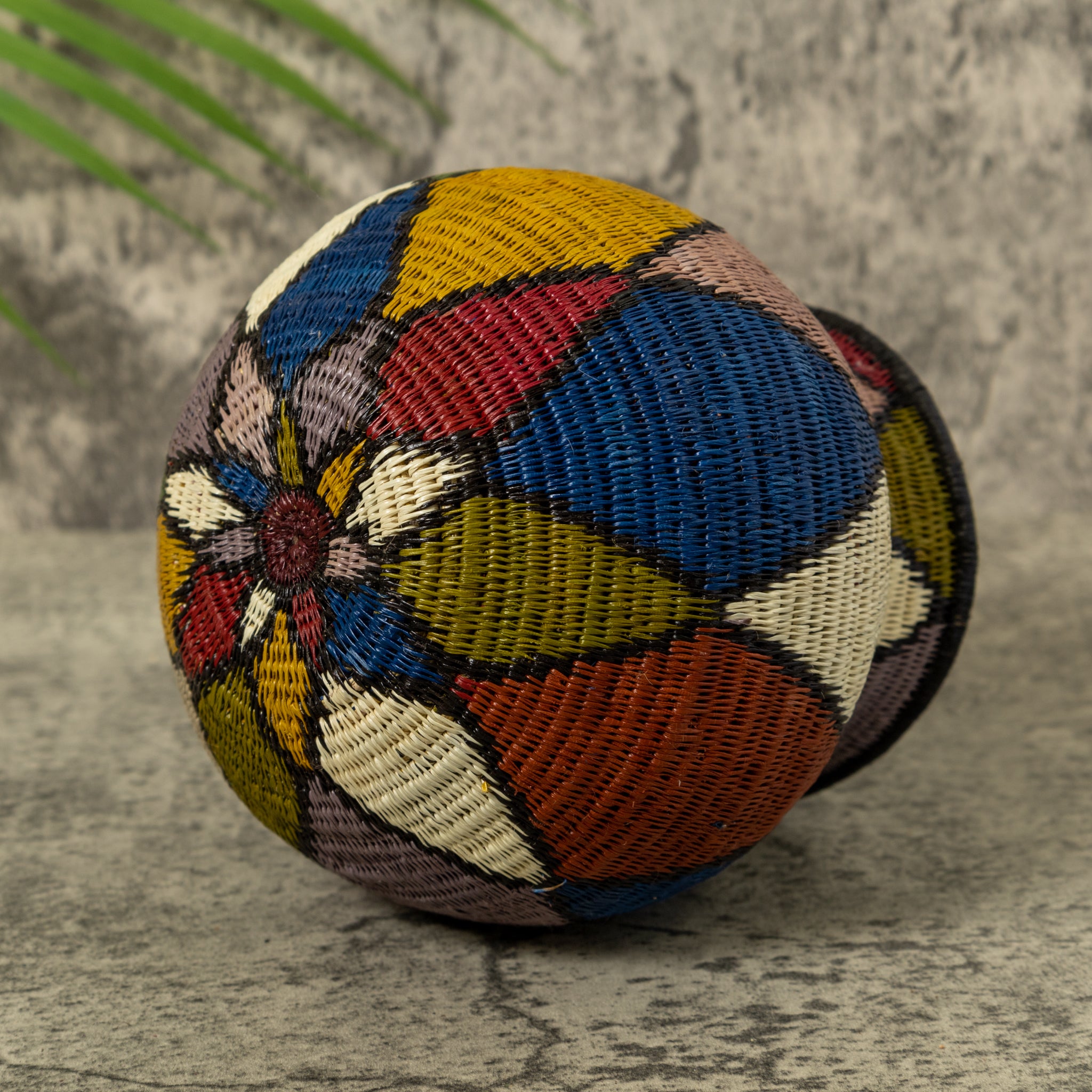 Multi-Color Diamond Design Rainforest Basket