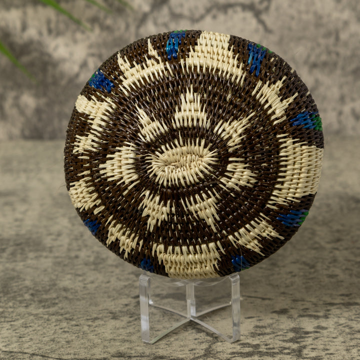 White Brown And Green Rainforest Basket With Top