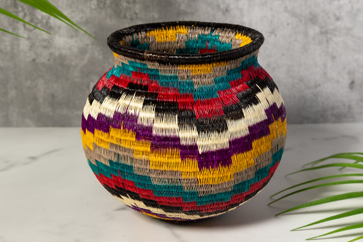 Rainbow Woven Basket