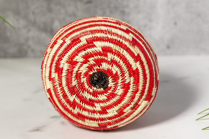 Small Red And White Staircase Rainforest Basket
