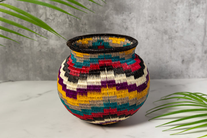 Rainbow Woven Basket