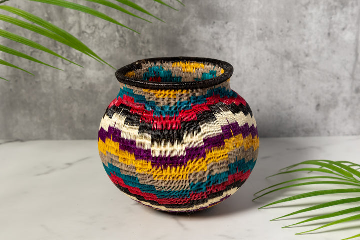 Rainbow Woven Basket