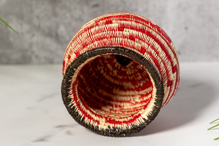 Small Red And White Staircase Rainforest Basket