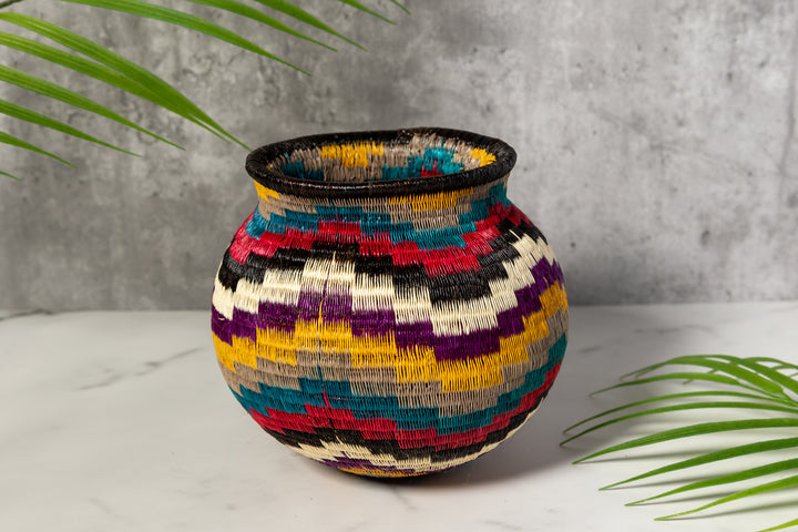 Rainbow Woven Basket