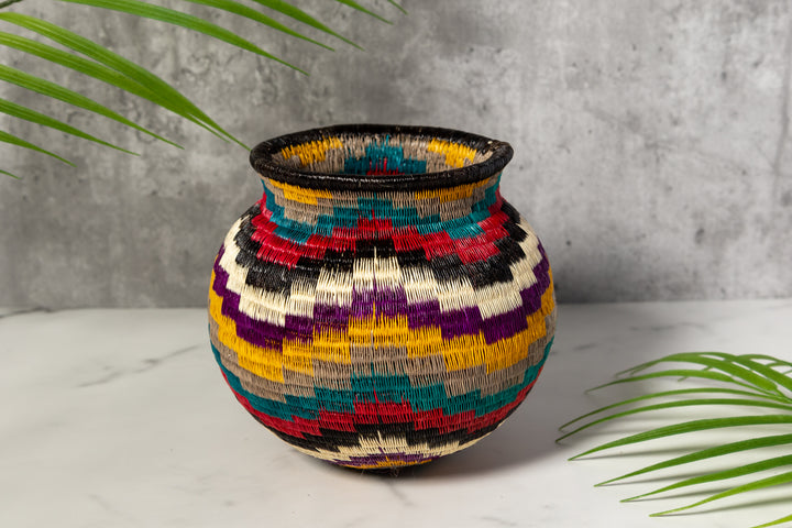 Rainbow Woven Basket