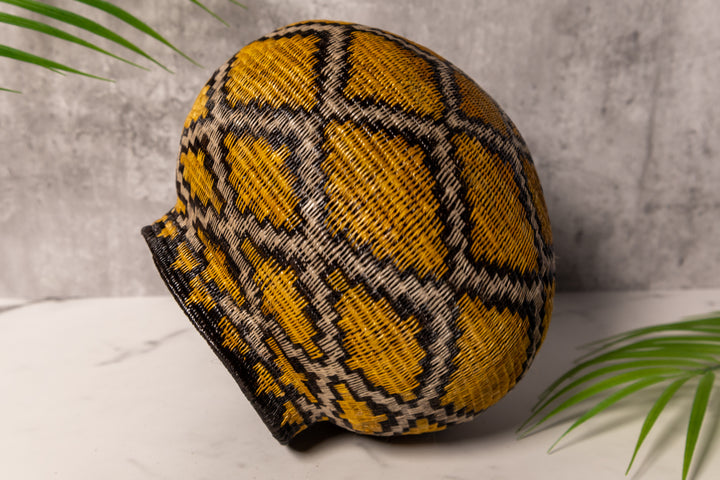 Golden Diamond Netting Rainforest Basket