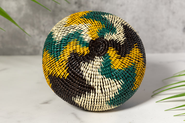 Green Rainforest Whispers Basket With Top