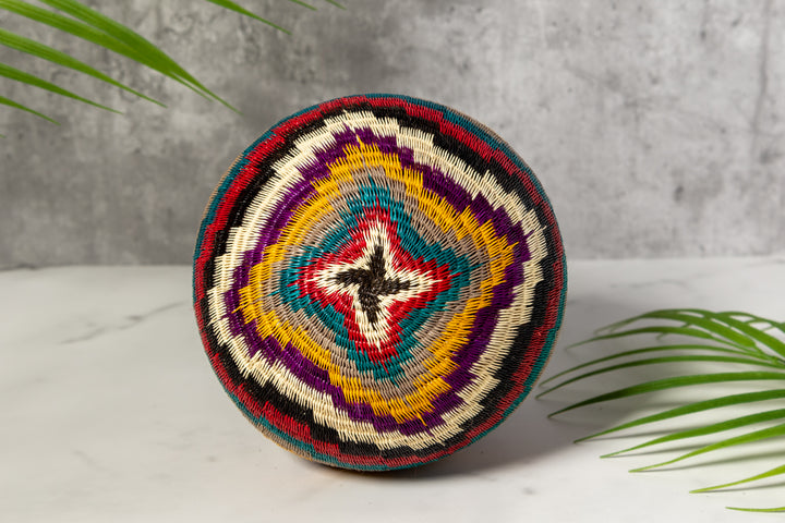Rainbow Woven Basket