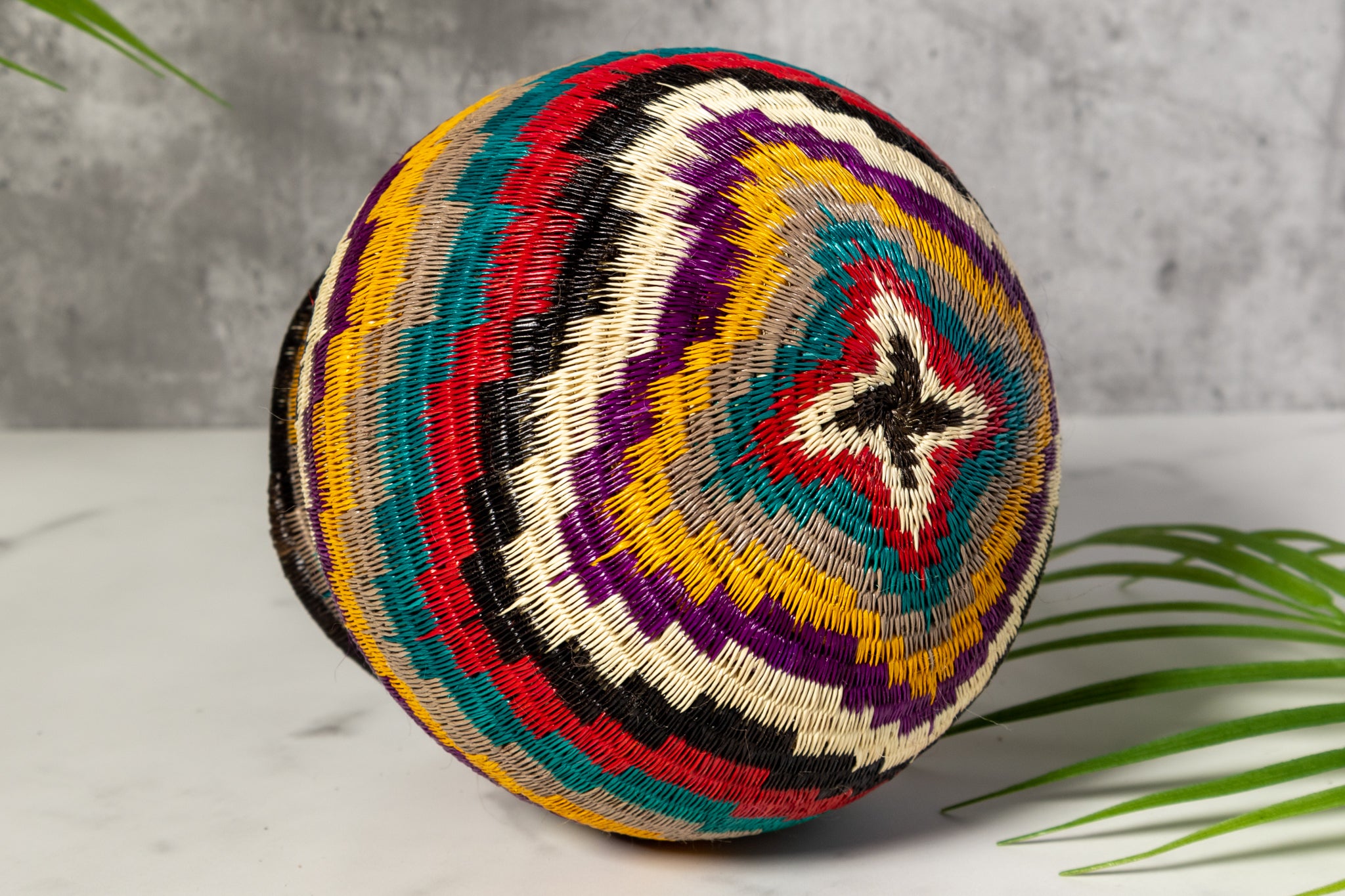 Rainbow Woven Basket