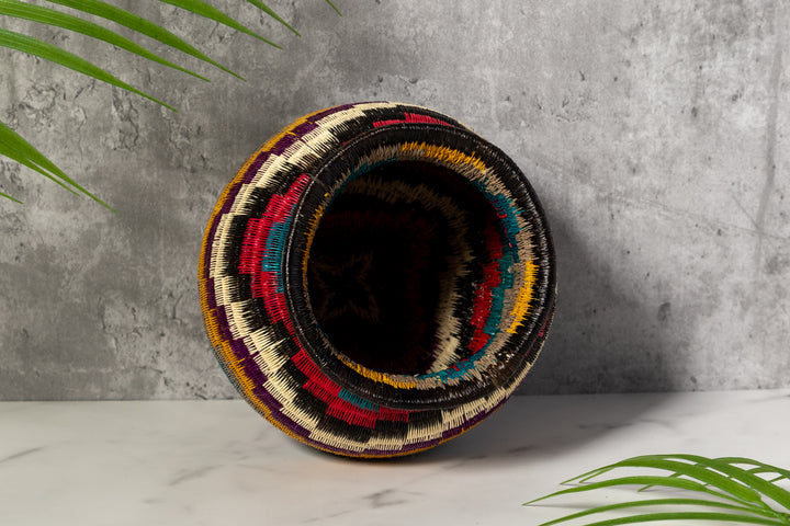 Rainbow Woven Basket