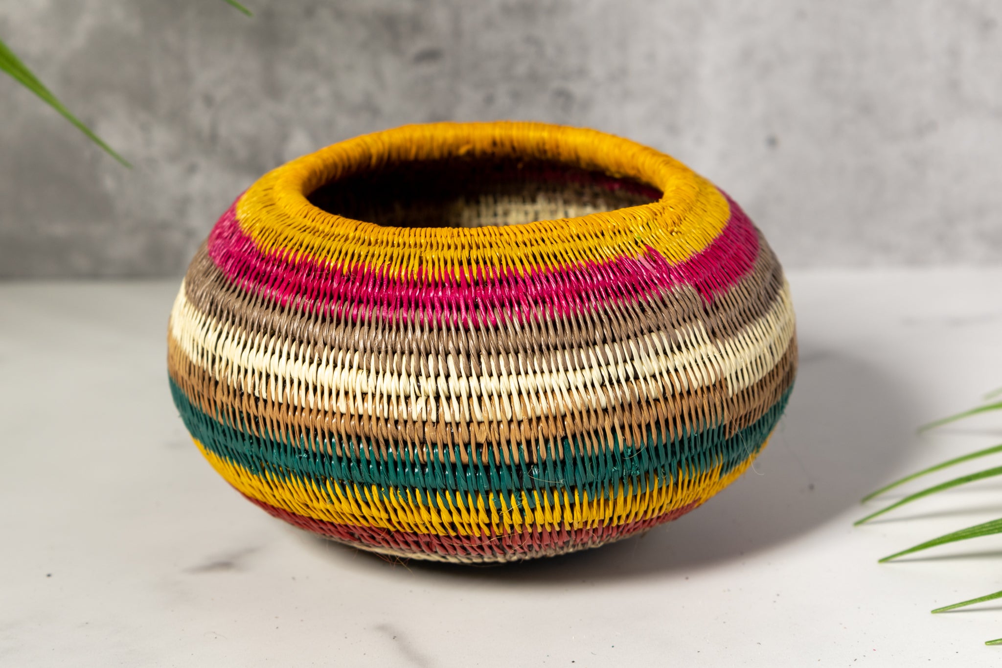 Rainbow Colors Basket With Top