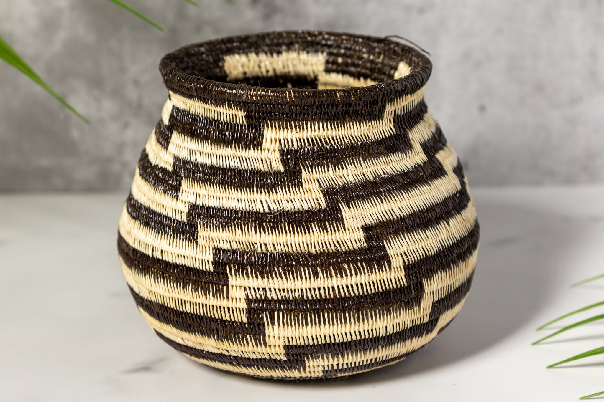 Black And White Staircase Rainforest Basket