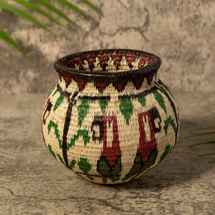 Scarlet Jungle Parrot Rainforest Basket