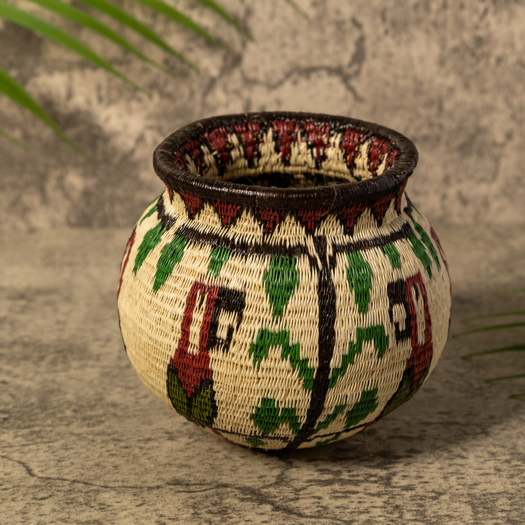 Scarlet Jungle Parrot Rainforest Basket