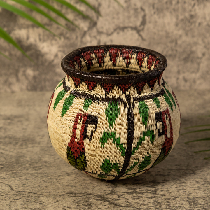 Scarlet Jungle Parrot Rainforest Basket