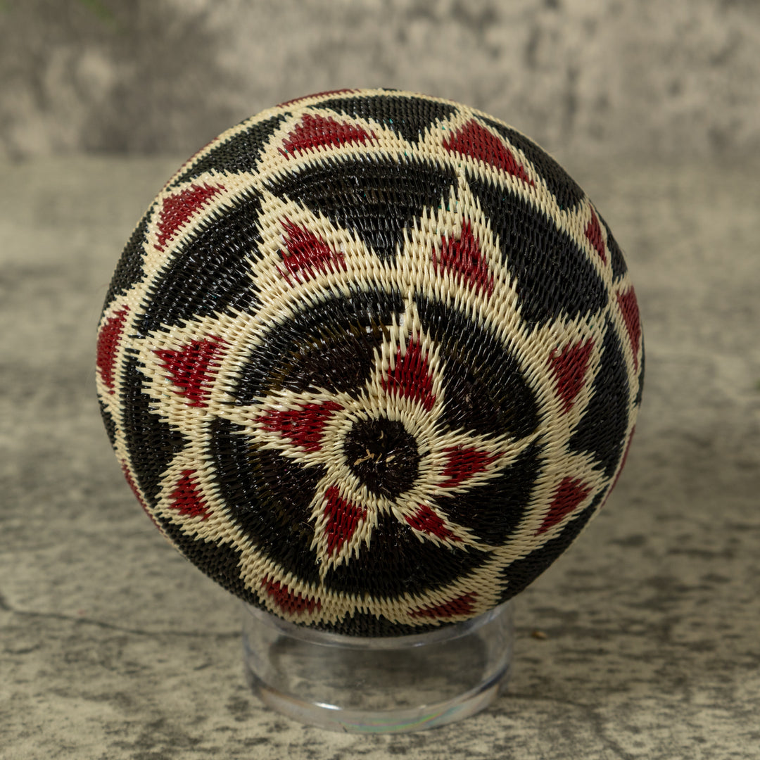 Dark Red Black And White Rainforest Basket