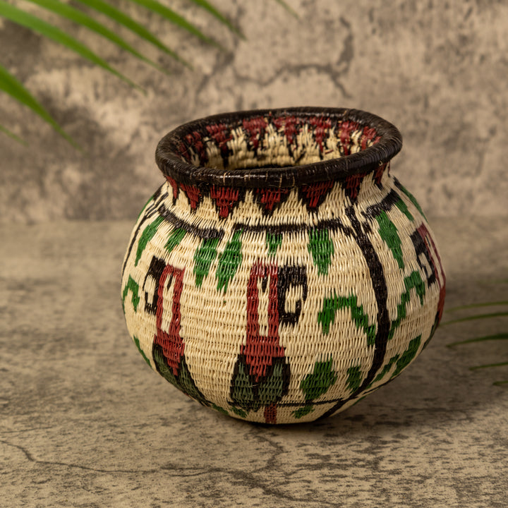 Scarlet Jungle Parrot Rainforest Basket