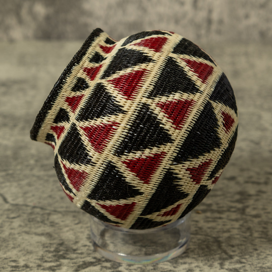 Dark Red Black And White Rainforest Basket