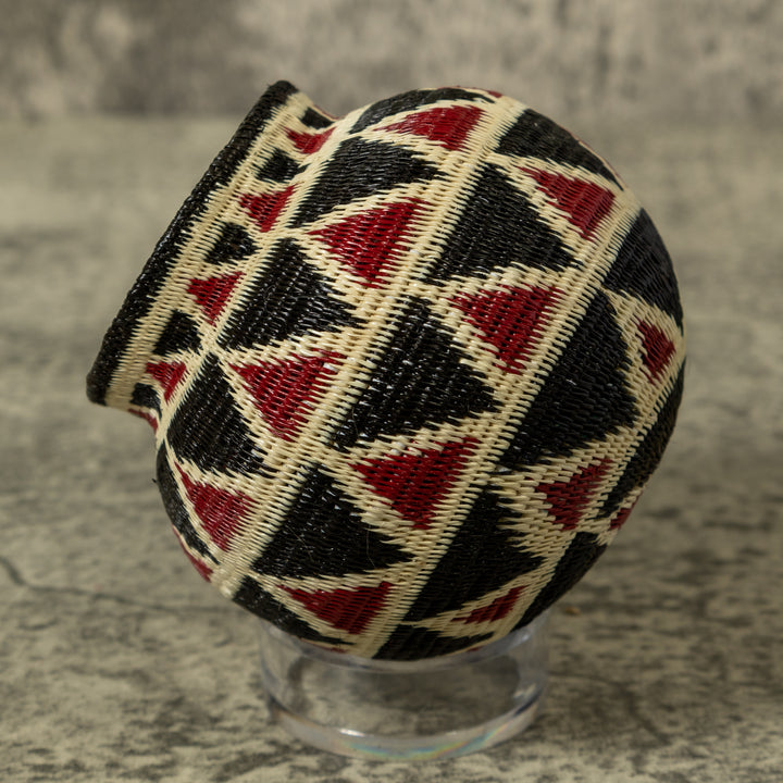 Dark Red Black And White Rainforest Basket
