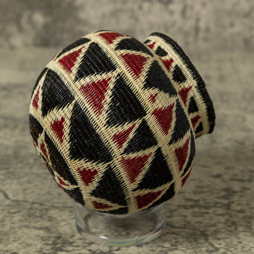 Dark Red Black And White Rainforest Basket