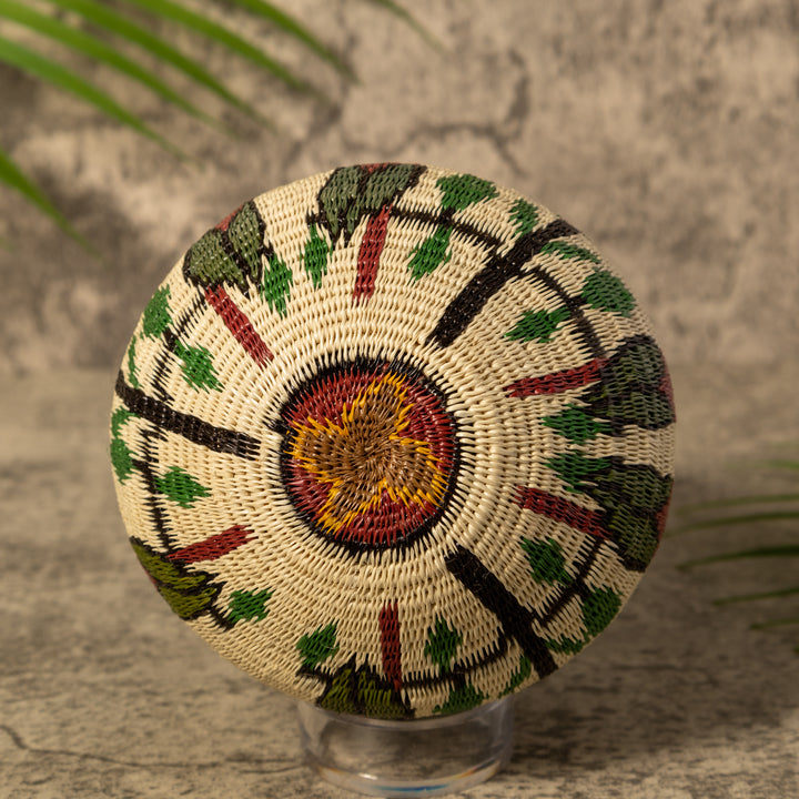 Scarlet Jungle Parrot Rainforest Basket