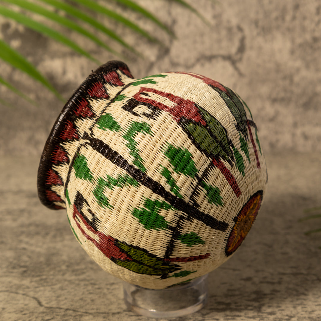 Scarlet Jungle Parrot Rainforest Basket