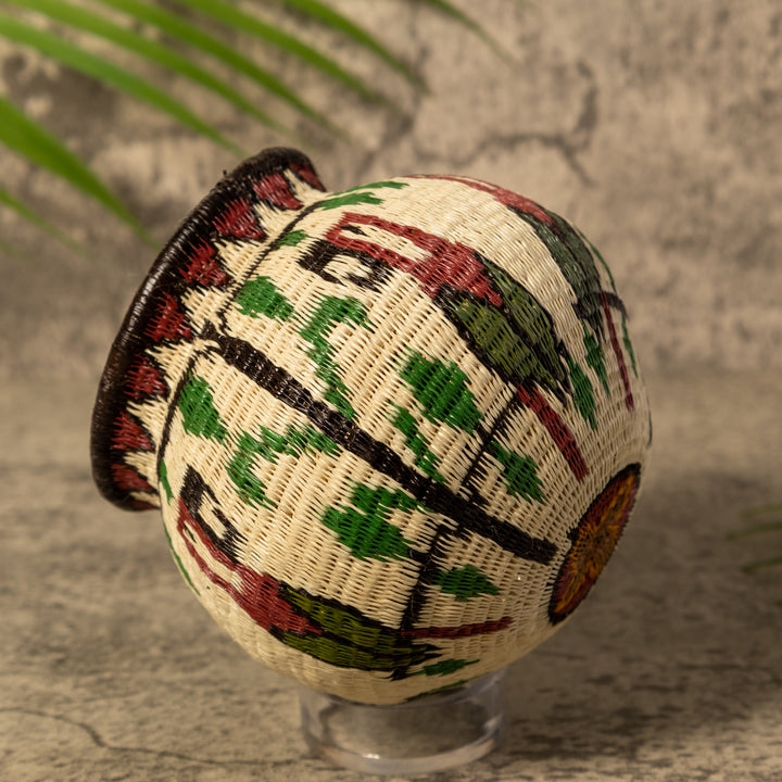 Scarlet Jungle Parrot Rainforest Basket
