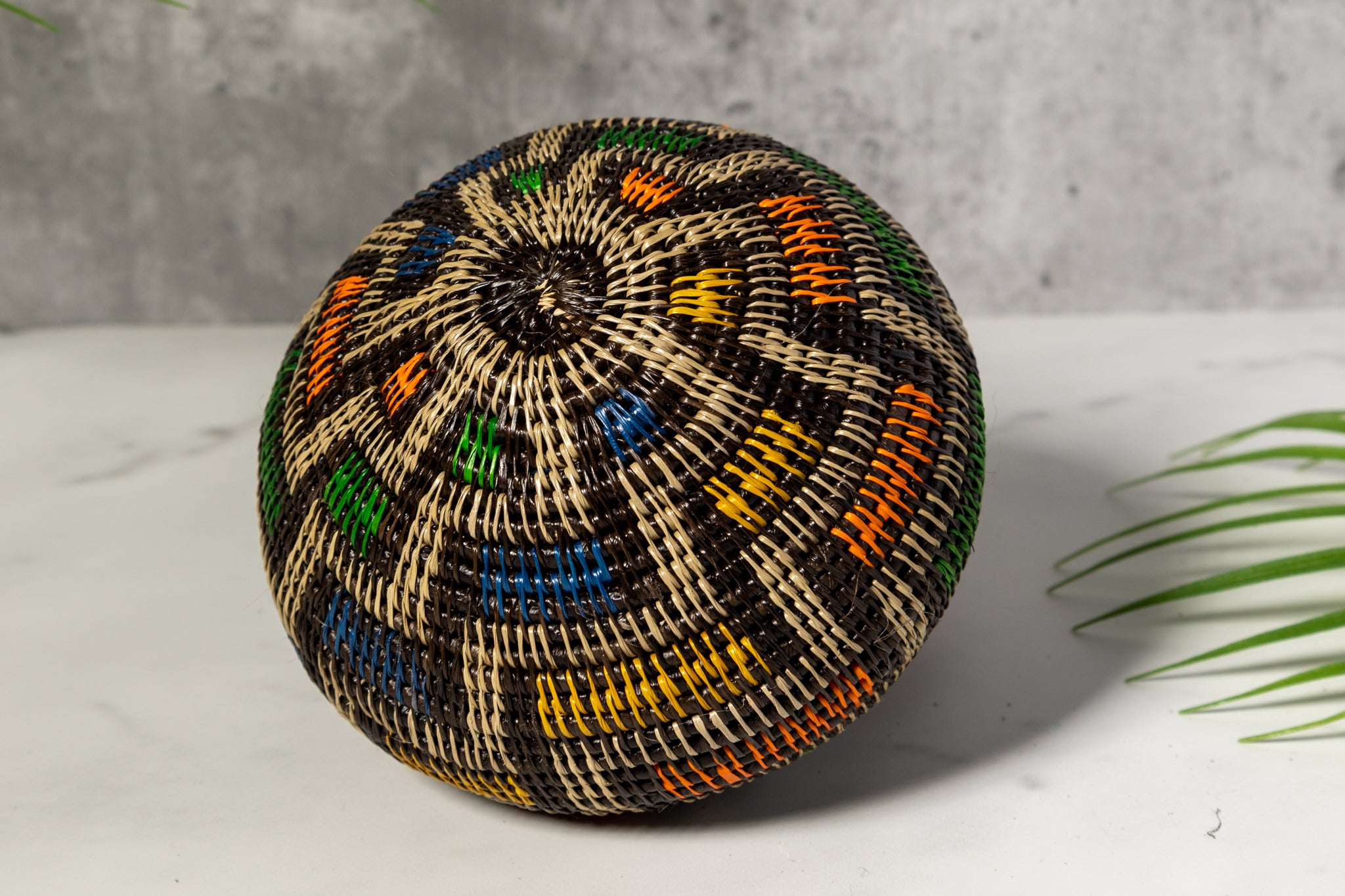 Multi-Color Jungle Notes Rainforest Basket With Top