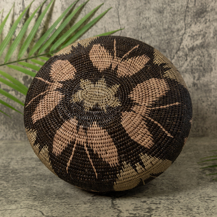 Black Brown And Gray Butterfly Rainforest Basket