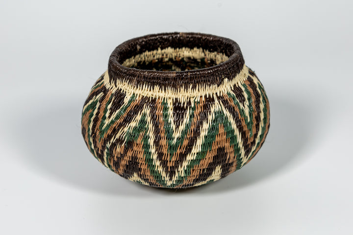 Green Star Pattern Woven Basket