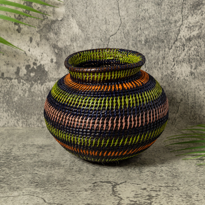 Dark Jungle Rings Rainforest Basket