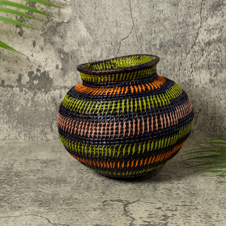 Dark Jungle Rings Rainforest Basket