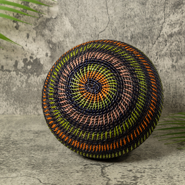 Dark Jungle Rings Rainforest Basket