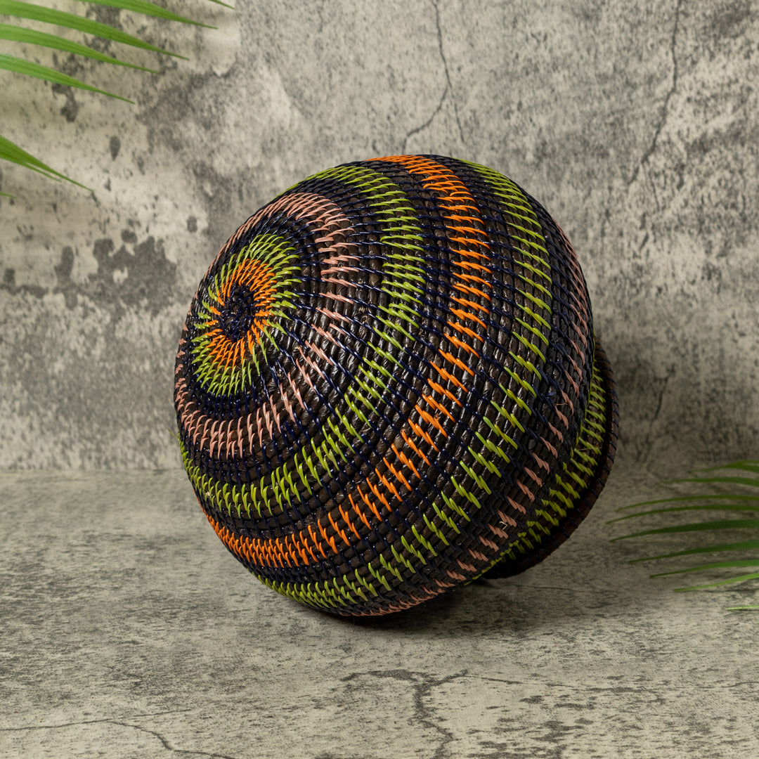 Dark Jungle Rings Rainforest Basket