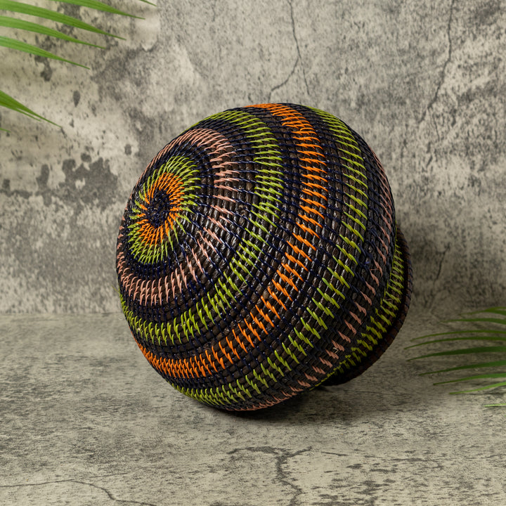 Dark Jungle Rings Rainforest Basket