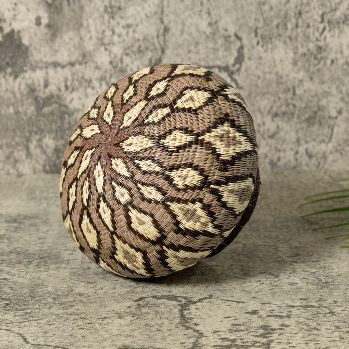 Gray And White Diamond Jungle Rainforest Basket