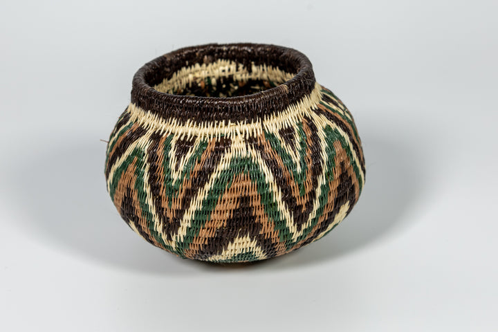 Green Star Pattern Woven Basket