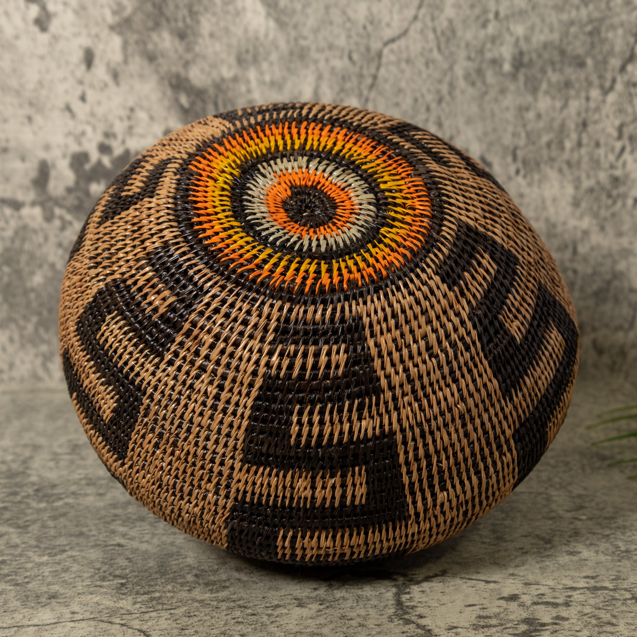 Black And Brown Snake Rainforest Basket With Top