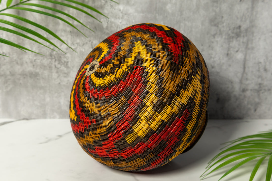 ZigZag Flames Of Fire Woven Basket