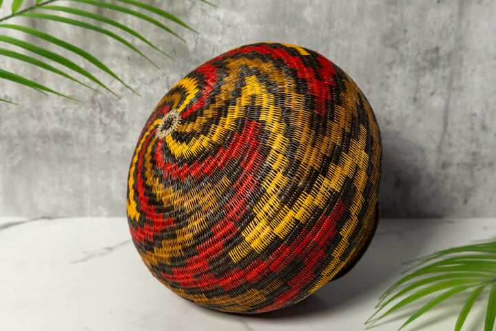 ZigZag Flames Of Fire Woven Basket