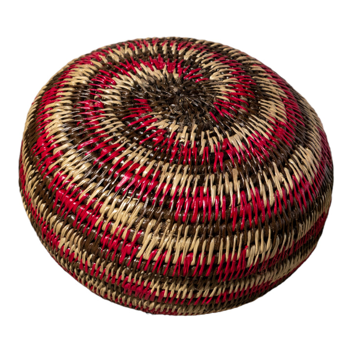 Red Majesty Woven Basket With Top