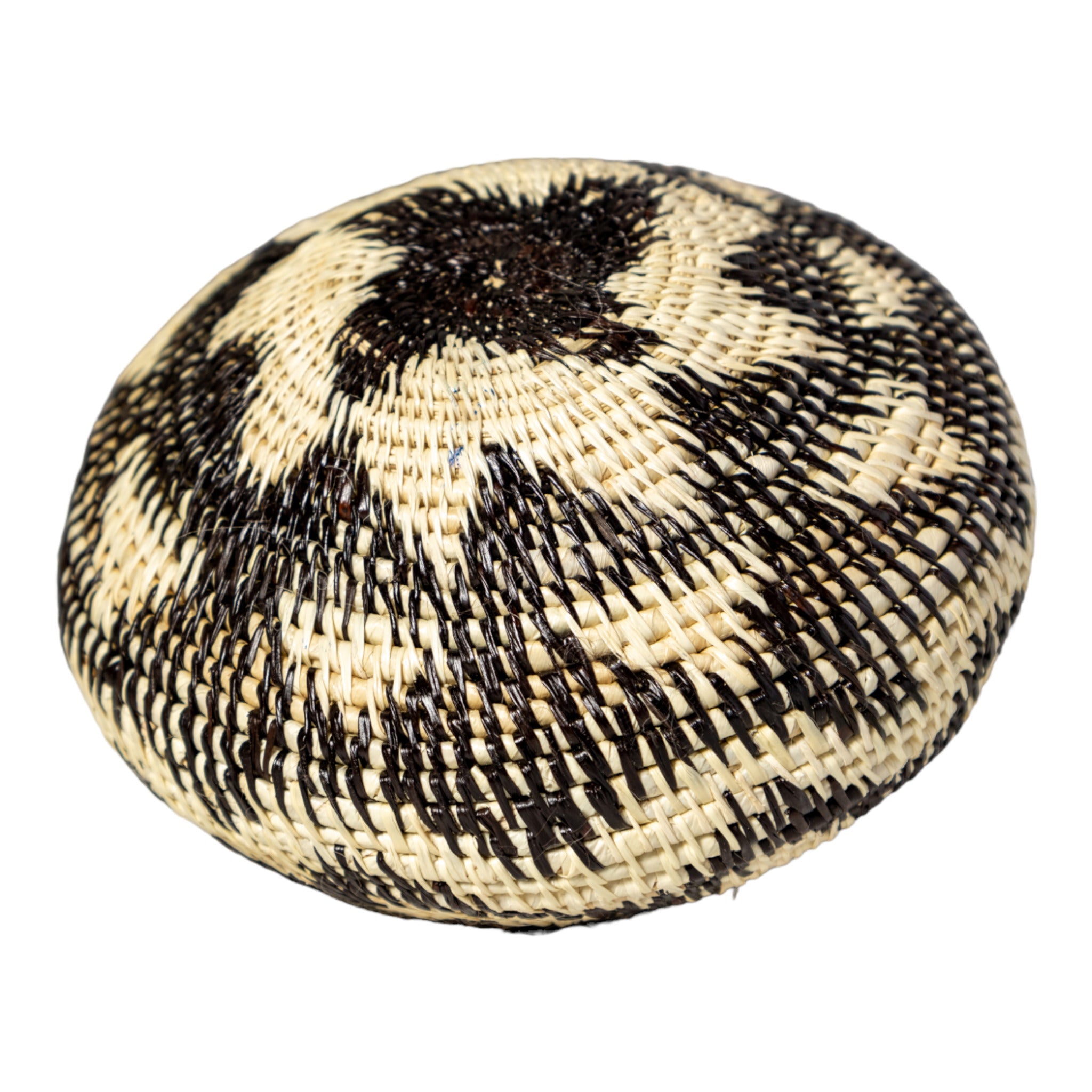 Small Black And White Rainforest Basket With Top