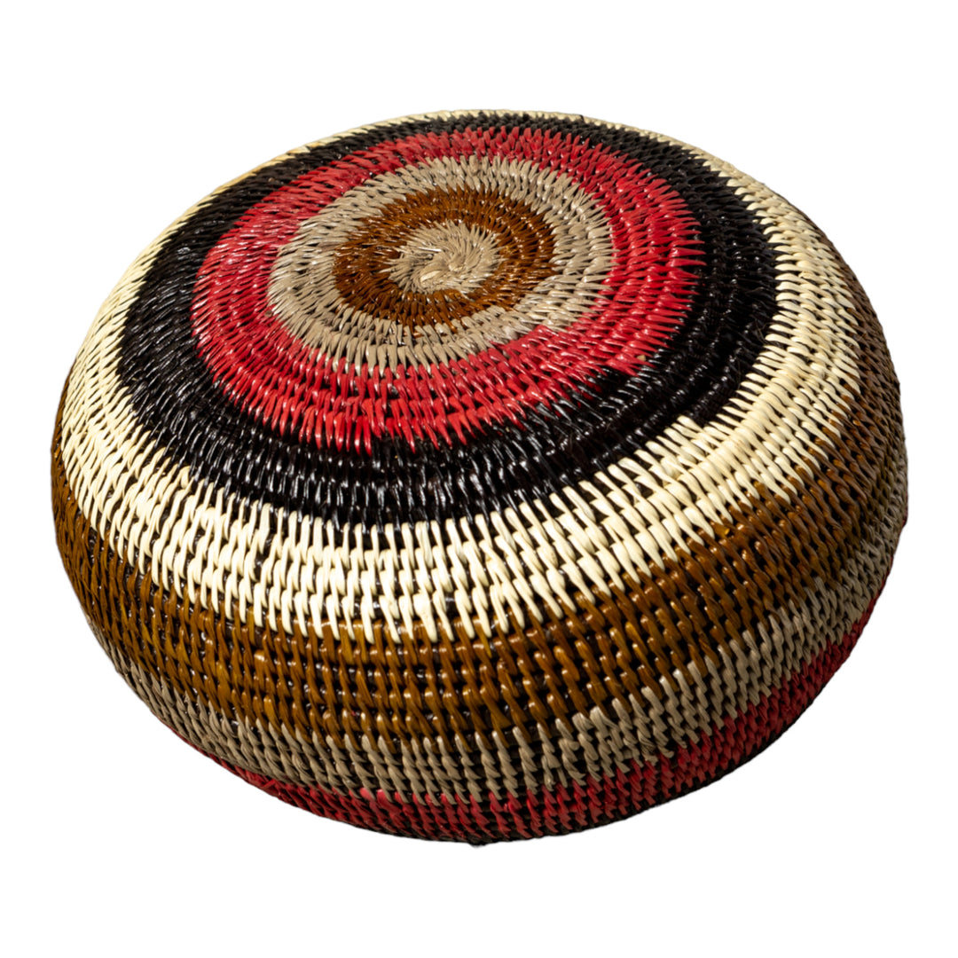 Jungle Rhythm Woven Basket With Top