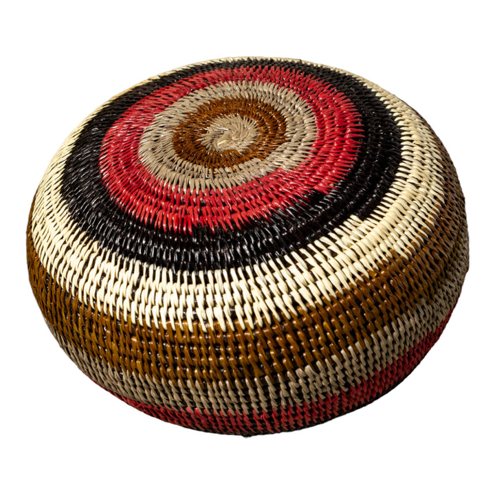 Jungle Rhythm Woven Basket With Top