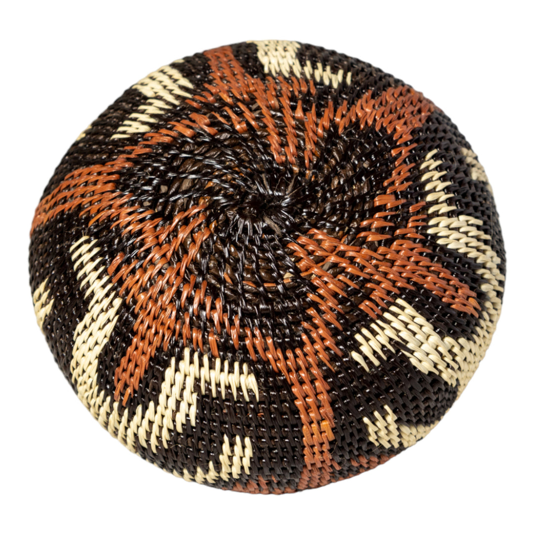 Human Cave Drawings Woven Basket With Top