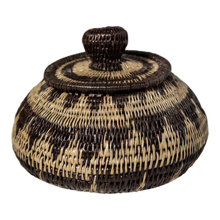 Serene Rainforest Woven Basket With Top